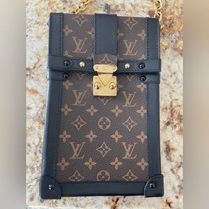 Louis Vuitton LV Unisex Vertical Trunk Pochette Monogram Purse